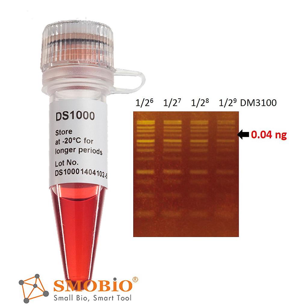 [DS1000] FluoroStain™藍光/紫外光雙用萬倍螢光DNA無毒安全染料, 500 μl