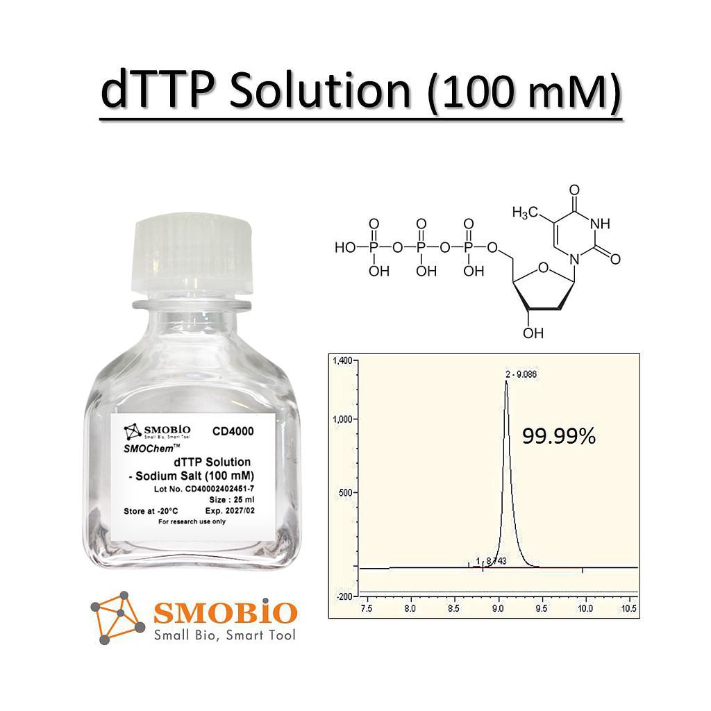 [CD4000] SMOChem™去氧胸苷三磷酸溶液(dTTP)-鈉鹽 (100 mM) , 25 ml