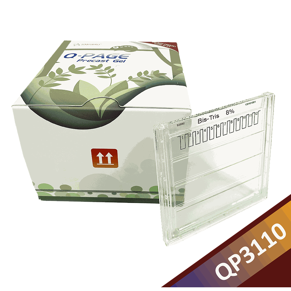[QP3110] Q-PAGE™ Bis-Tris預鑄膠(中型, 12孔, 8%), 10片