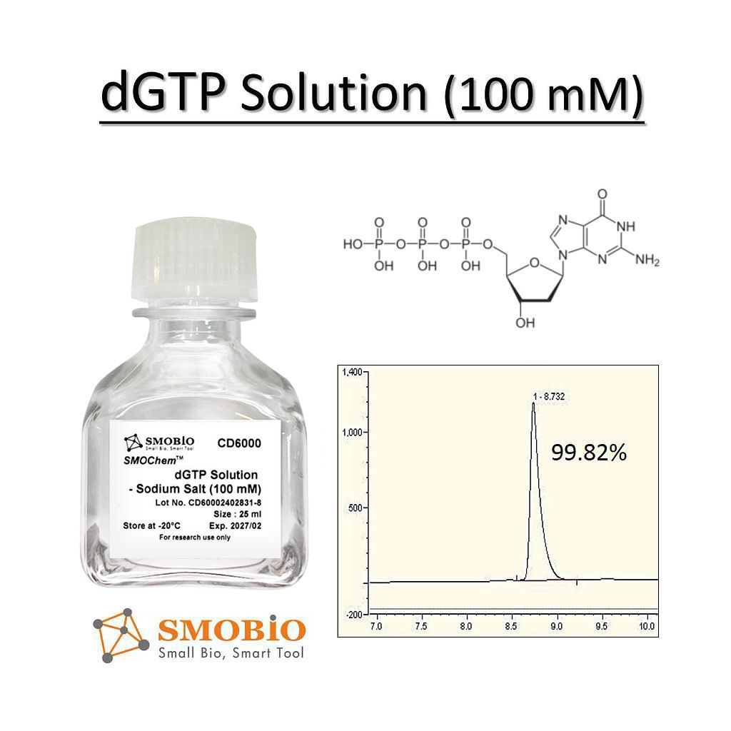 [CD6000] SMOChem™去氧鳥苷三磷酸溶液(dGTP)-鈉鹽 (100 mM) , 25 ml